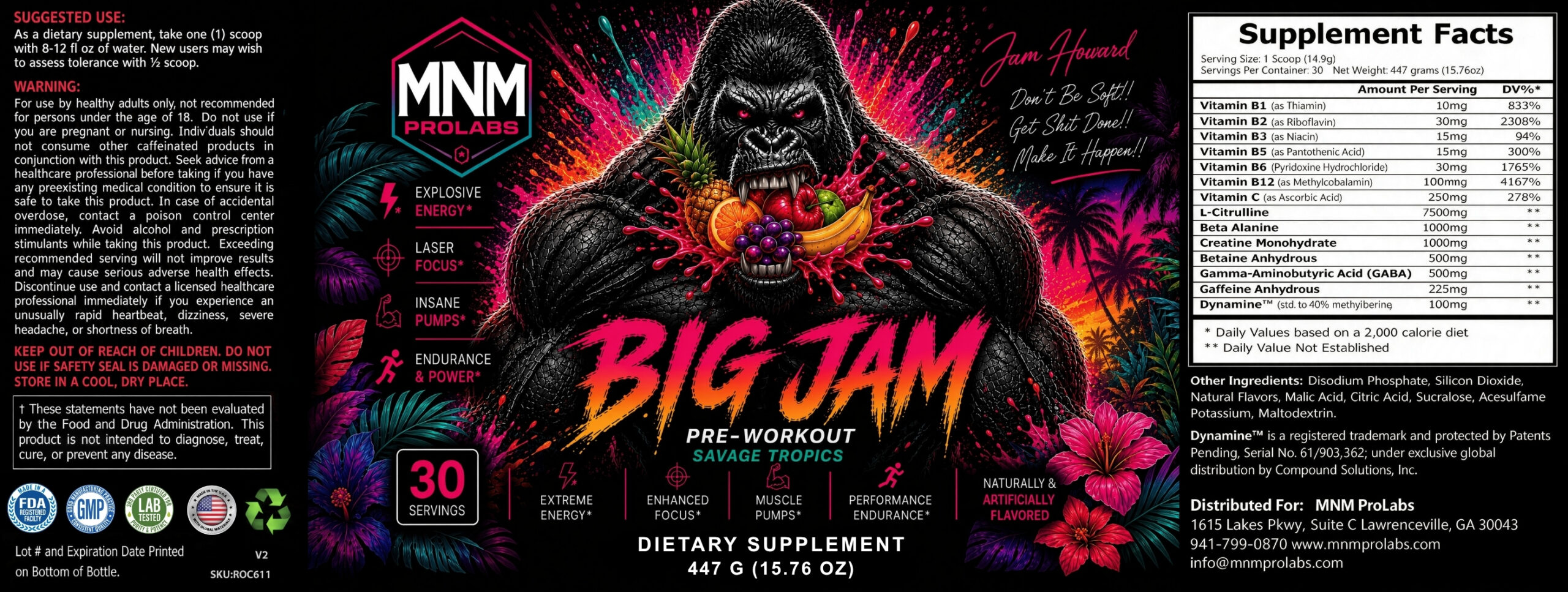 BIG JAM Pre-Workout Savage Tropics - Image 3