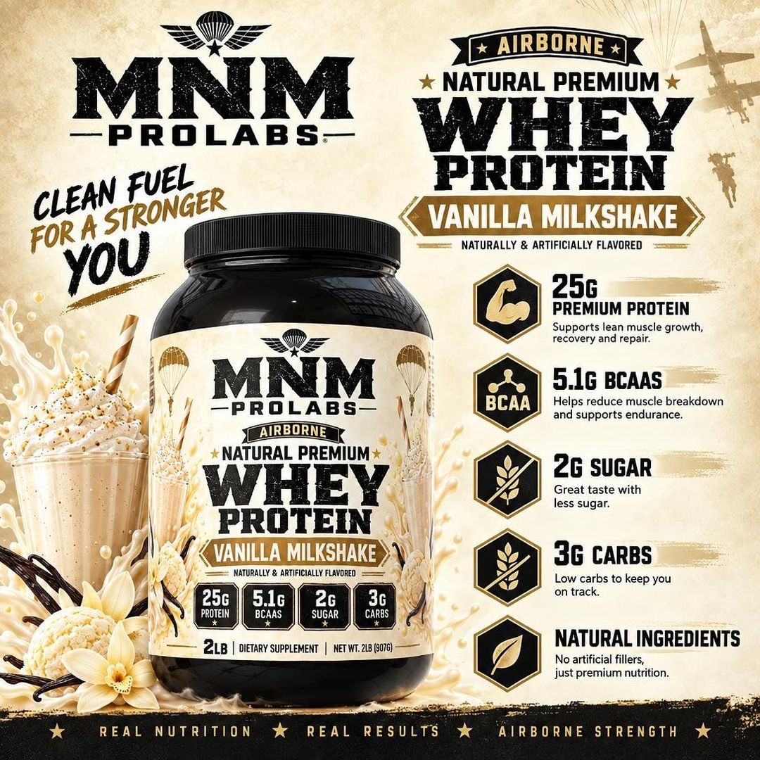 2lb Natural Premium Whey Isolate Protein Vanilla Milkshake - Image 2