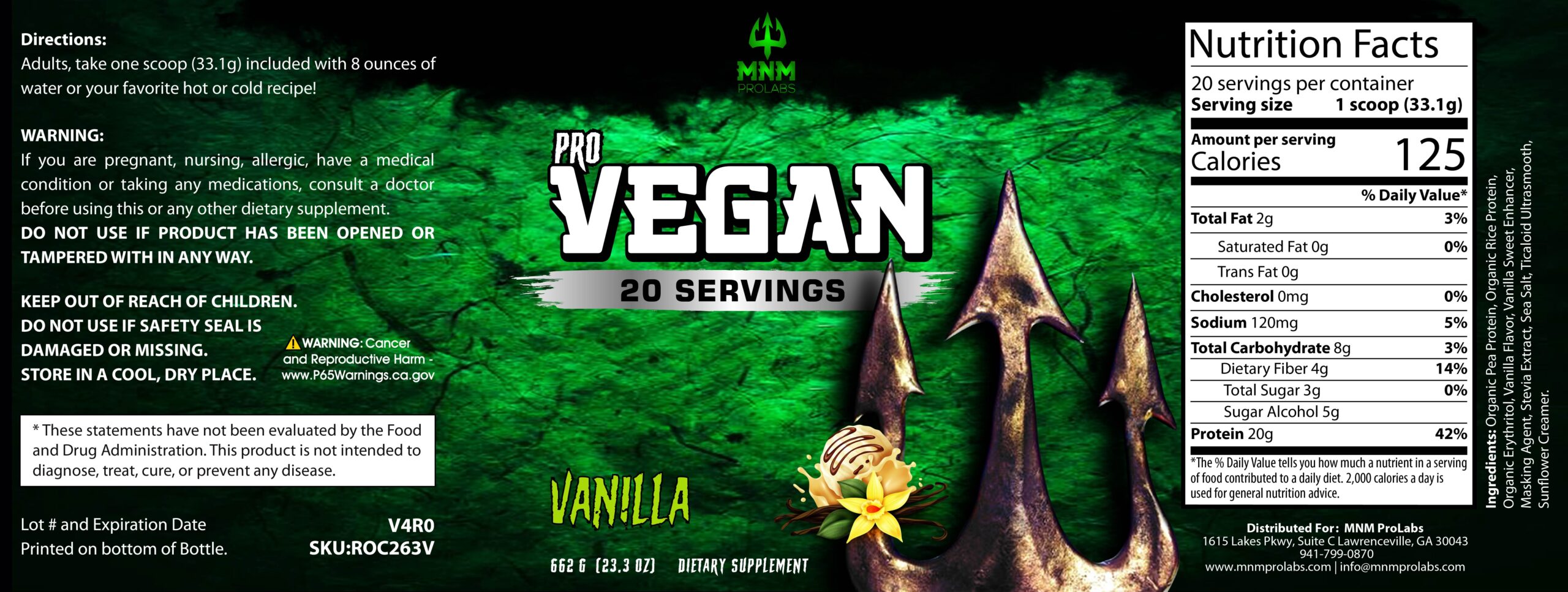 1.5lb PRO-VEGAN Protein Vanilla - Image 3