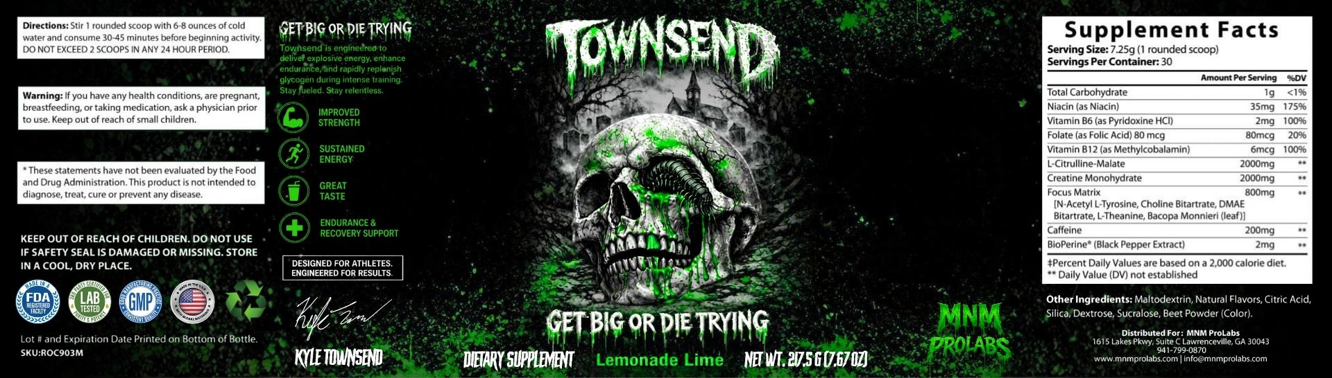 TOWNSEND™ Pre-Workout Lemonade Lime - Image 3