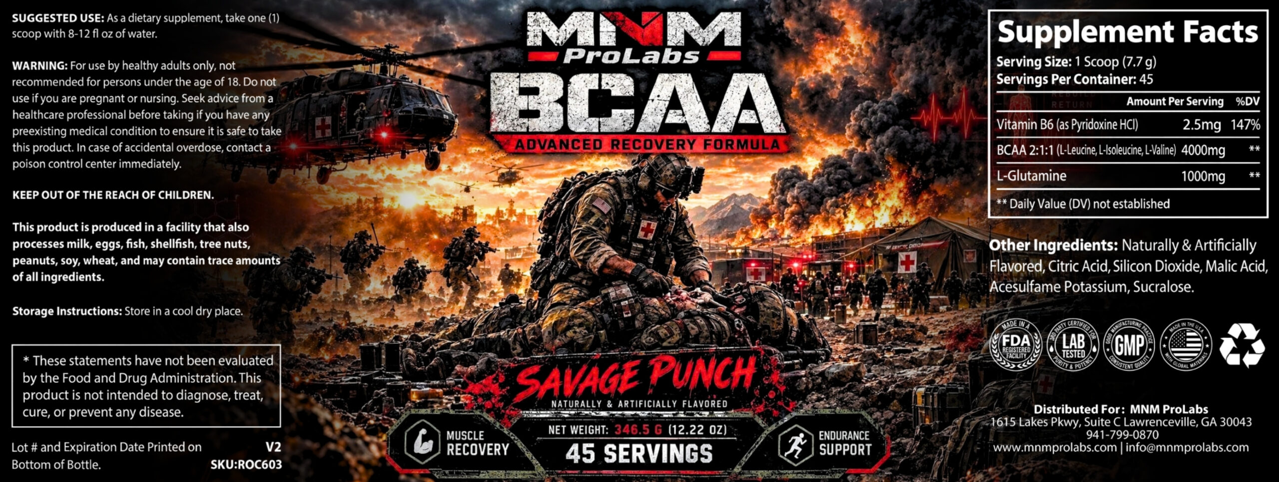 BCAA Advanced Formula Recovery Savage Punch - Image 3