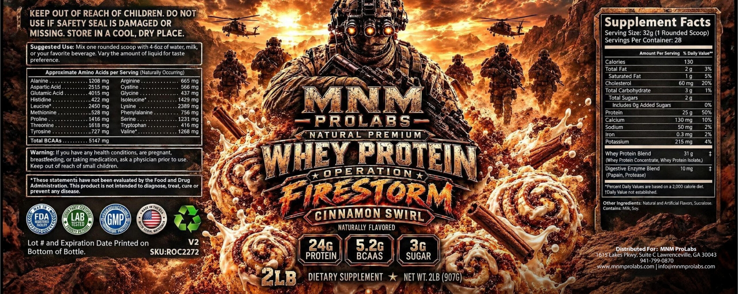 2lb Natural Premium Whey Protein Cinnamon Swirl - Image 4