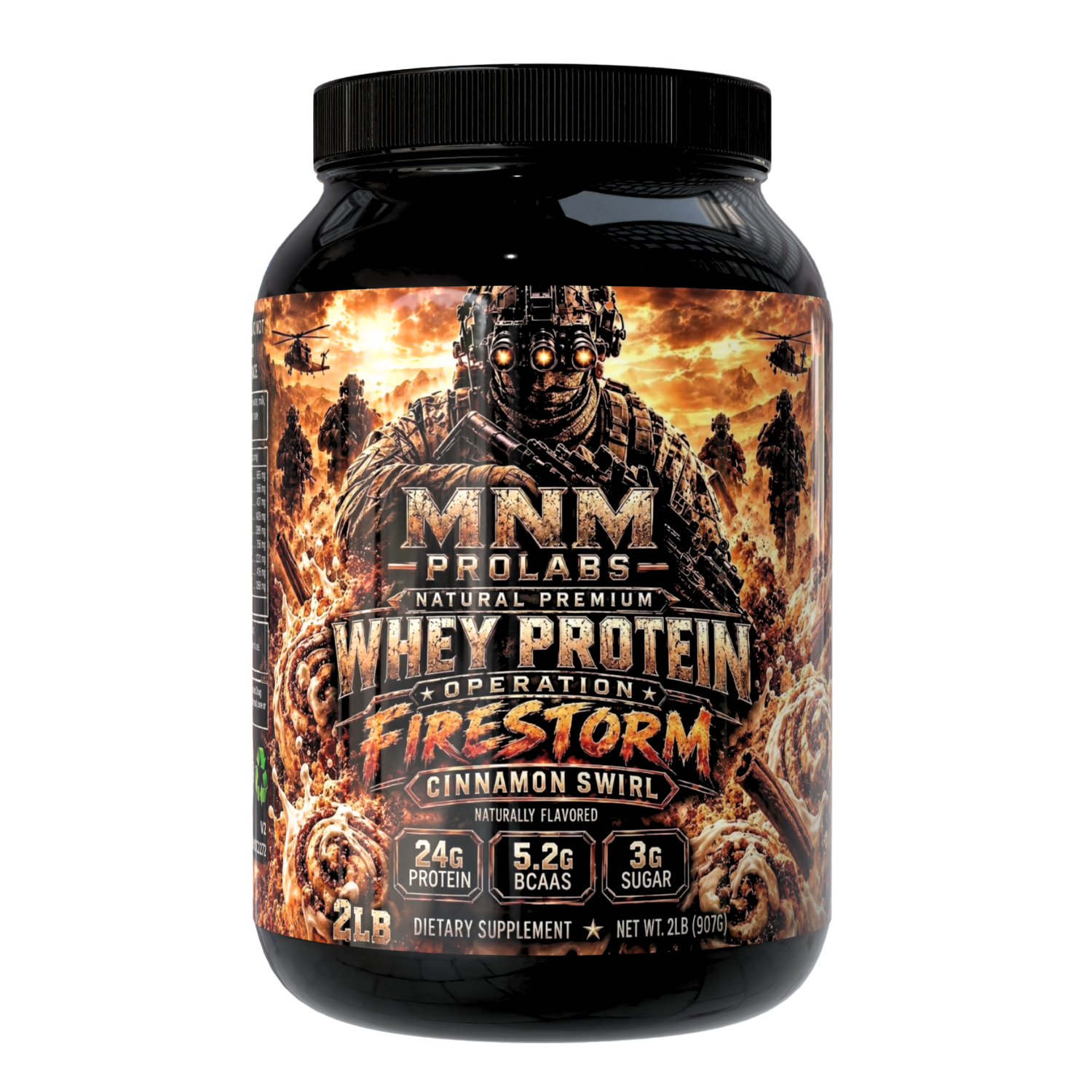 2lb Natural Premium Whey Protein Cinnamon Swirl