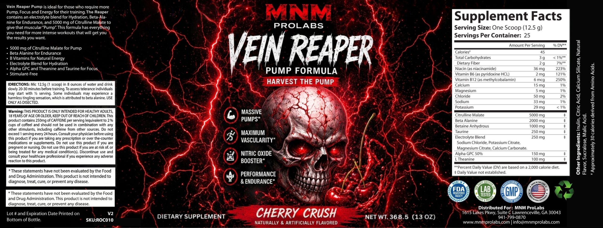 VEIN REAPER™ Pump Formula Cherry Crush - Image 3