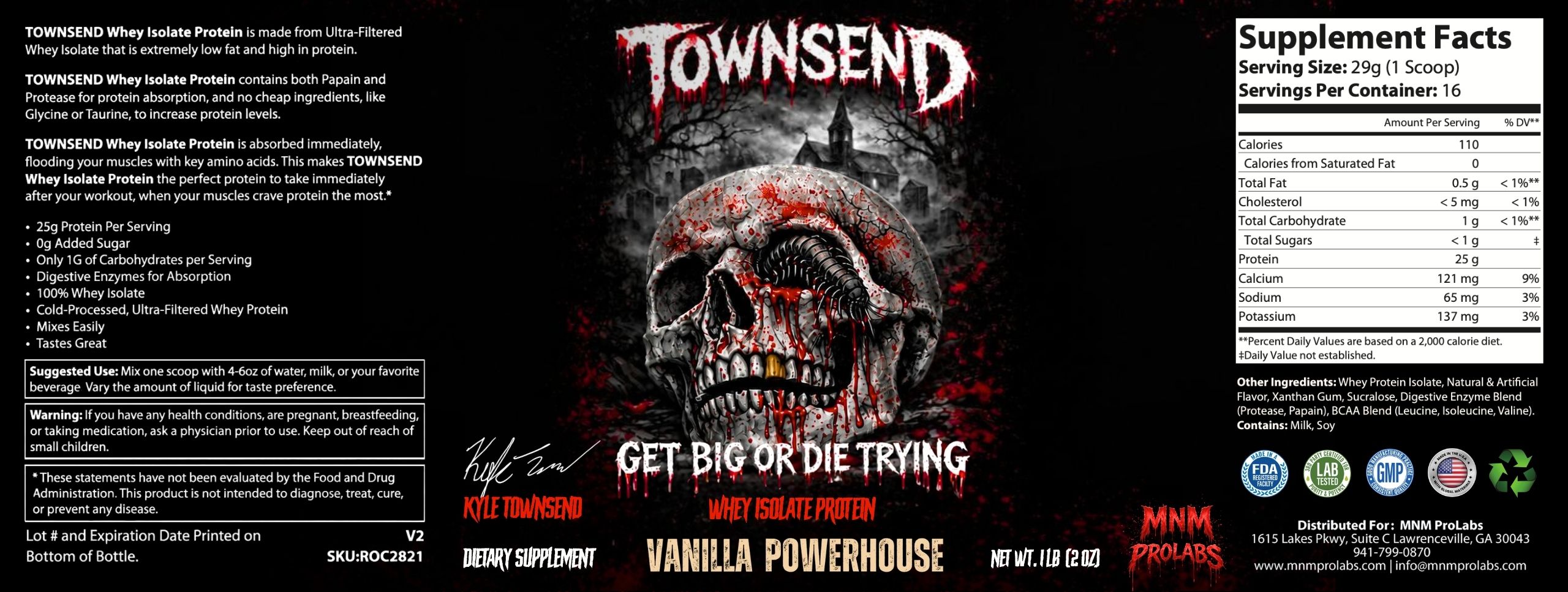 1lb Townsend Whey Isolate Protein – Vanilla Powerhouse - Image 3