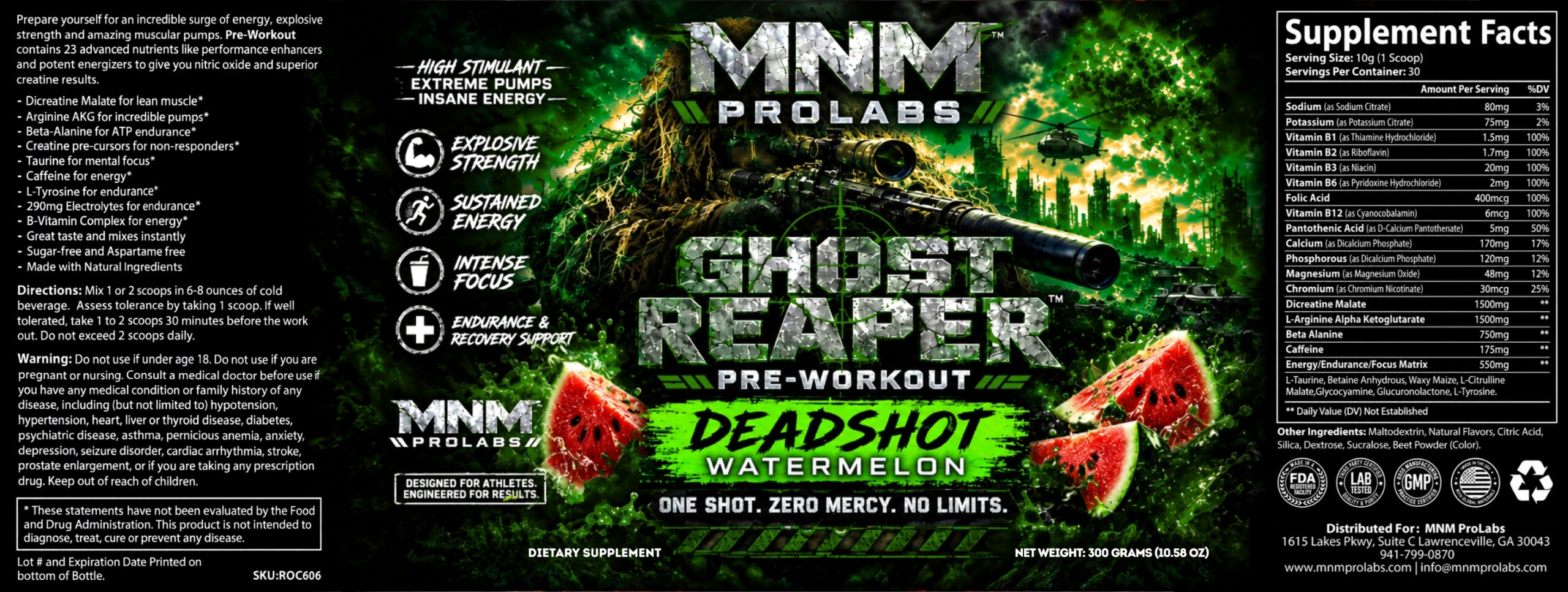 GHOST REAPER™ Pre-Workout Deadshot Watermelon - Image 3