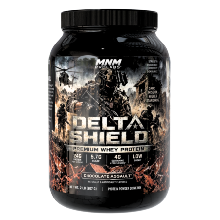 2lb DELTA SHIELD™ Premium Whey Protein – Chocolate Assault™