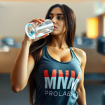 April taking a water break